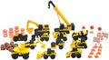 CAT Construction Toys, Little Machines Mega Set – 40+ Pieces with XL Crane & Excavator, 10 Mini Vehicles, Road Signs, Cones, Boulders & Barricades, Indoor/Outdoor STEM Toy for Kids Ages 3 +