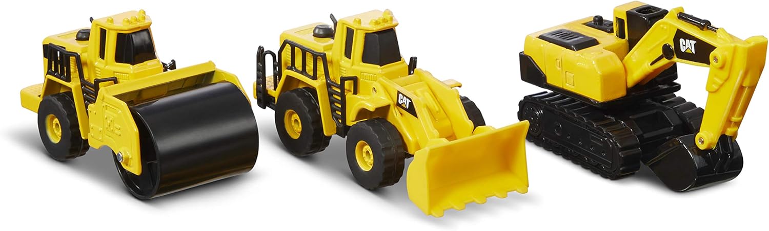 CAT Construction Toys CAT Construction Die Cast Metal 3 Pack Vehicles - Dump Truck/Cement Mixer/Grader for Ages 3+